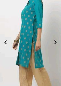 Block Print Straight Kurtha