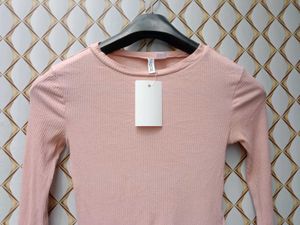 New With Tag Korean Ribbed H&amp;M Peach Top