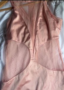 Pink cut out glitter detail bodycon dress