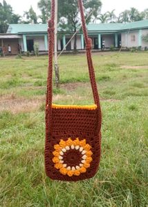 Crochet Sunflower Crossbody Bag 🤗🥰
