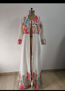 Floral Embroidered Duster shrug
