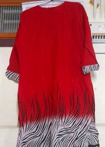 Short Red Kurthi