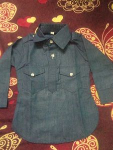 Boy&#39;s Blue Shirt &amp; Pant Set