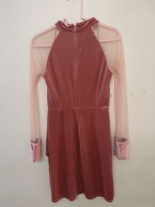 Pink Slit Dress