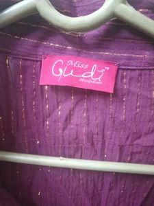 Stylish Maroon Blouse Glitter