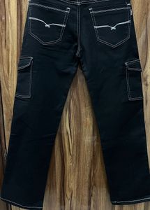 Black Cargo Jeans