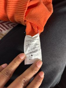 INSUA Orange Button-Up Top