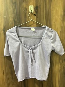 Lilac Basic Crop Top