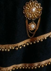 Black and Golden Ruffle Dress