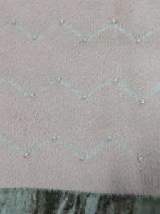 Pink Fuzzy Pearl Embellished Woolen Top