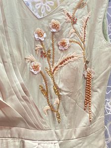 Elegant Green Embroidered Gown