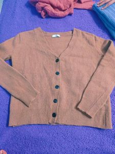 Brown Knit Cardigan