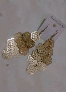Golden Floral Cascade Earrings