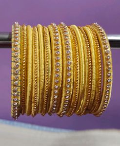 Gold Silk Thread Bangles