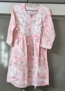 Floral Embroidered Cotton Tunic N Palazzo Set