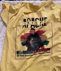 Yellow Apache Indian Graphic T-Shirt