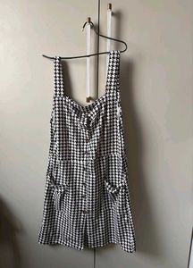 Houndstooth Button-Down Dress