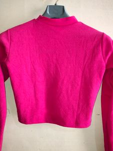 Magenta Pink Crop Top