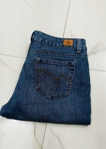 Blue Denim Capri Jeans