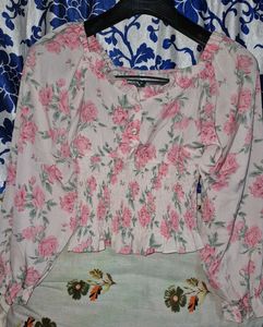 Floral Print Long Sleeve Top
