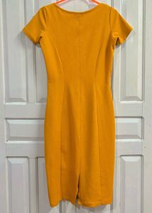 Mustard Yellow Bodycon Dress