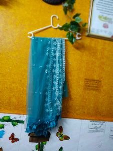 Teal Embroidered Gharara Set