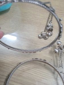 Silver Bangles with Charms