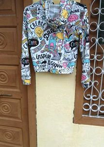 Doodle Crop Hoodie