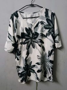 Floral Print Short Kurti