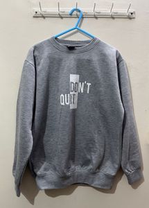 Gray Graphic Print Sweatshirt