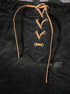 Corduroy Black Mini Skirt Forever 21