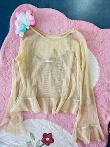 Sheer Bell Sleeve Top