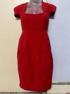 Pintrest Chic Red Sheath Dress