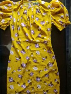 Tokyo Talkies Yellow Floral Sheath Dress
