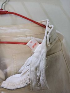 Cream Wide Leg Pants