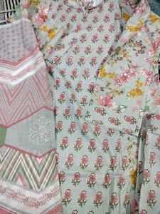 Pure Cotton Suit With Dupatta