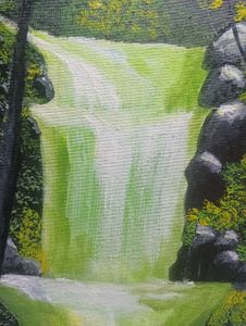 Soothing Waterfall Artwork Painting Decor