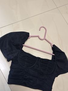 Chic Black corset Crop Top