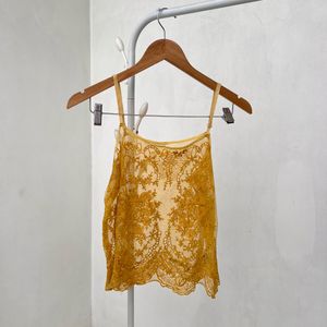Golden Lace Cami Top
