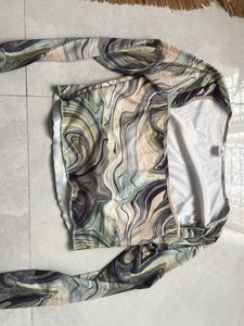 Patterned Long Sleeve Top