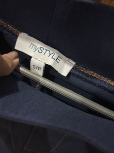 Navy Blue Stretch Leggings