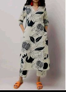 Large Monotone Print Wide Leg Co-ord