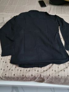 Casual Black Cotton Shirt