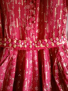 Party Wear Gown With Belt