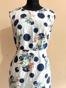 Floral &amp; Polka Dot Midi Dress
