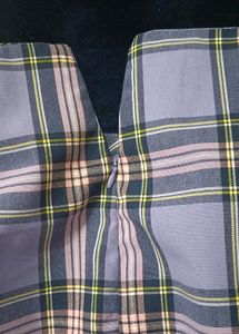 Purple Checkered Mini Skirt