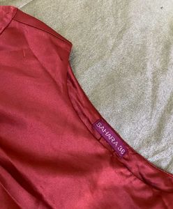 Rust Satin Top (Last Pic Flaws)
