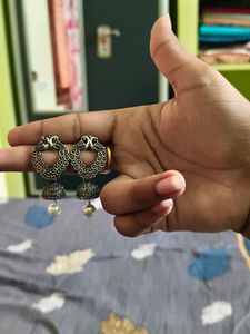 Peacock Jhumka Earrings