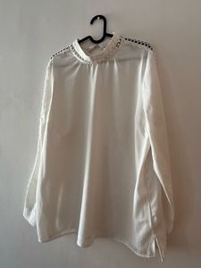 White Pearl Embellished Top