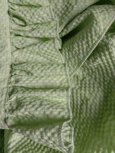 Lime Green Ruffle Tier/Layer Trendy Top